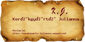 Kerékgyártó Julianna névjegykártya